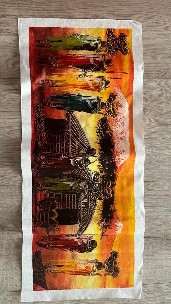 Uniek Tanzaniaans Schilderij - Afrikaanse Kunst, Ophalen of Verzenden