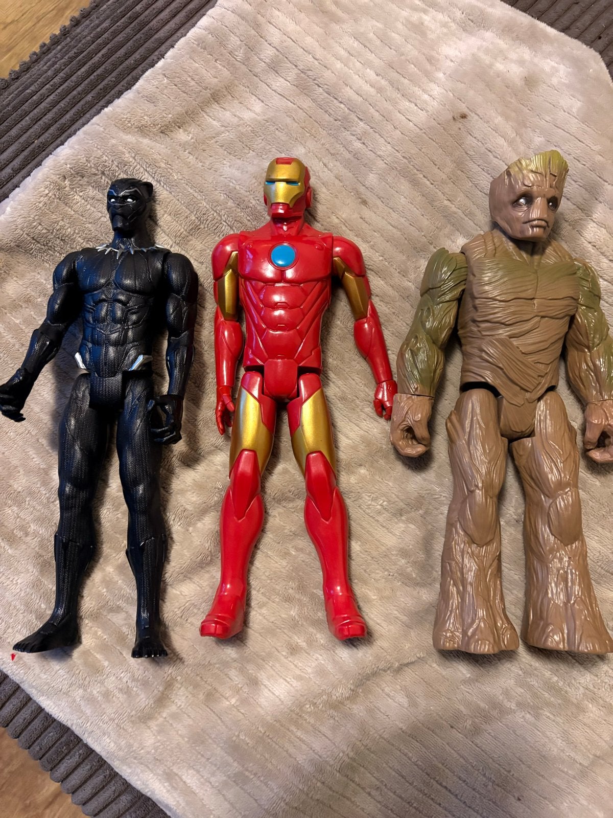 Marvel actiefiguren: Black Panther, Iron Man, Groot, Kinderen en Baby's, Speelgoed | Actiefiguren, Ophalen of Verzenden, Gebruikt