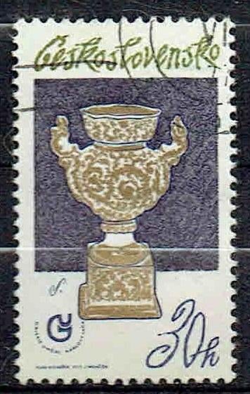 Tsjechoslovakije 1977 Antieke beker kelk, Verzenden, Gestempeld, Overige thema's