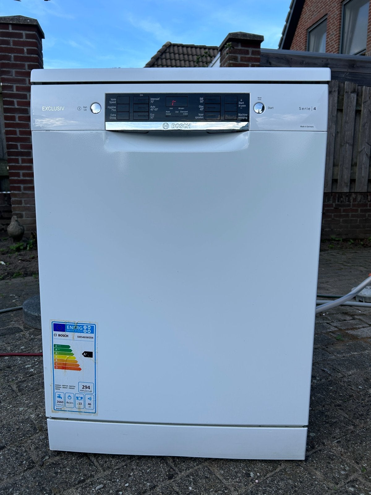 Bosch Serie 4 Exclusiv SMS46IW05N Vrijstaande Vaatwasser, Witgoed en Apparatuur, Ophalen, Minder dan 85 cm, 60 cm of meer, Zo goed als nieuw