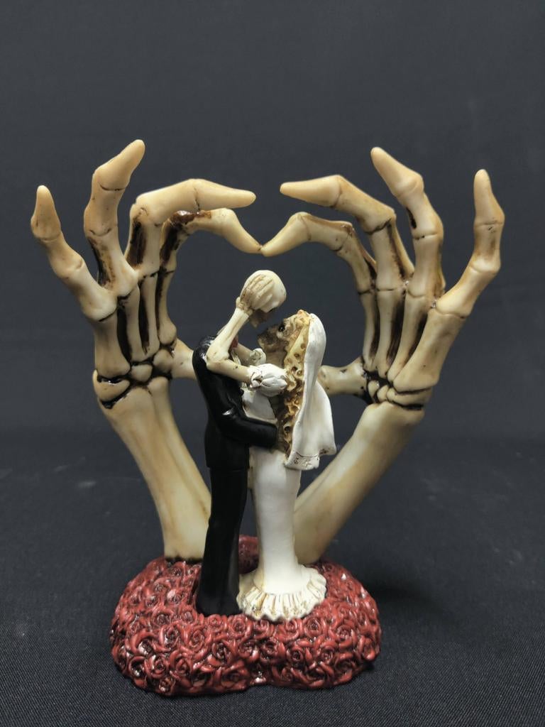 Skeletten bruiloft, doodskop, skull, wedding, Verzamelen, Beelden en Beeldjes, Ophalen of Verzenden, Nieuw, Mens