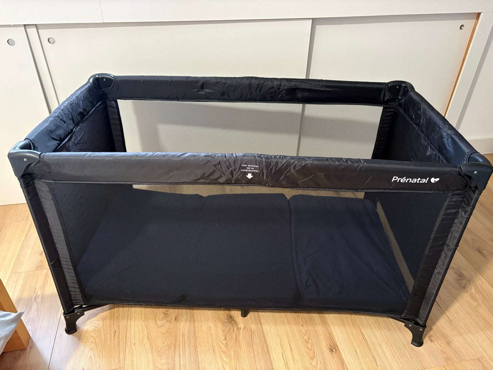 Prenatal campingbedje met matrasje, Kinderen en Baby's, Kinderkamer | Bedden, Ophalen, 70 tot 85 cm, 140 tot 160 cm, Zo goed als nieuw