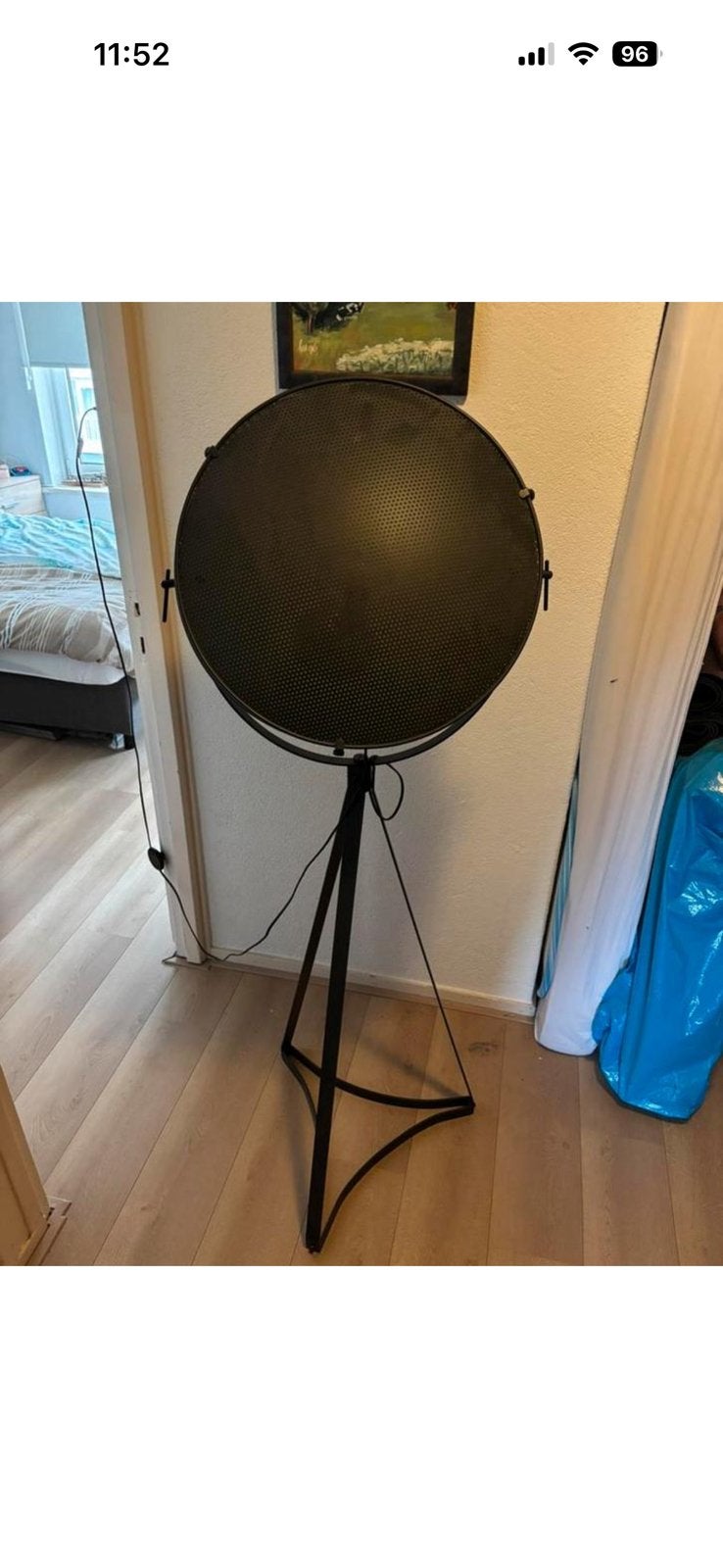 Mooie industriele staande lamp, Audio, Tv en Foto, Ophalen, Zo goed als nieuw, Lamp of Flitsset