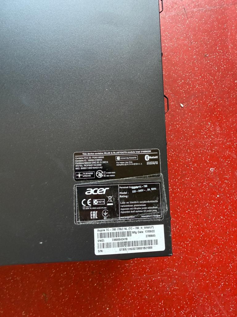 Acer Aspire TC-780 Desktop PC – Intel i7 – nette computer, Ophalen, Gebruikt
