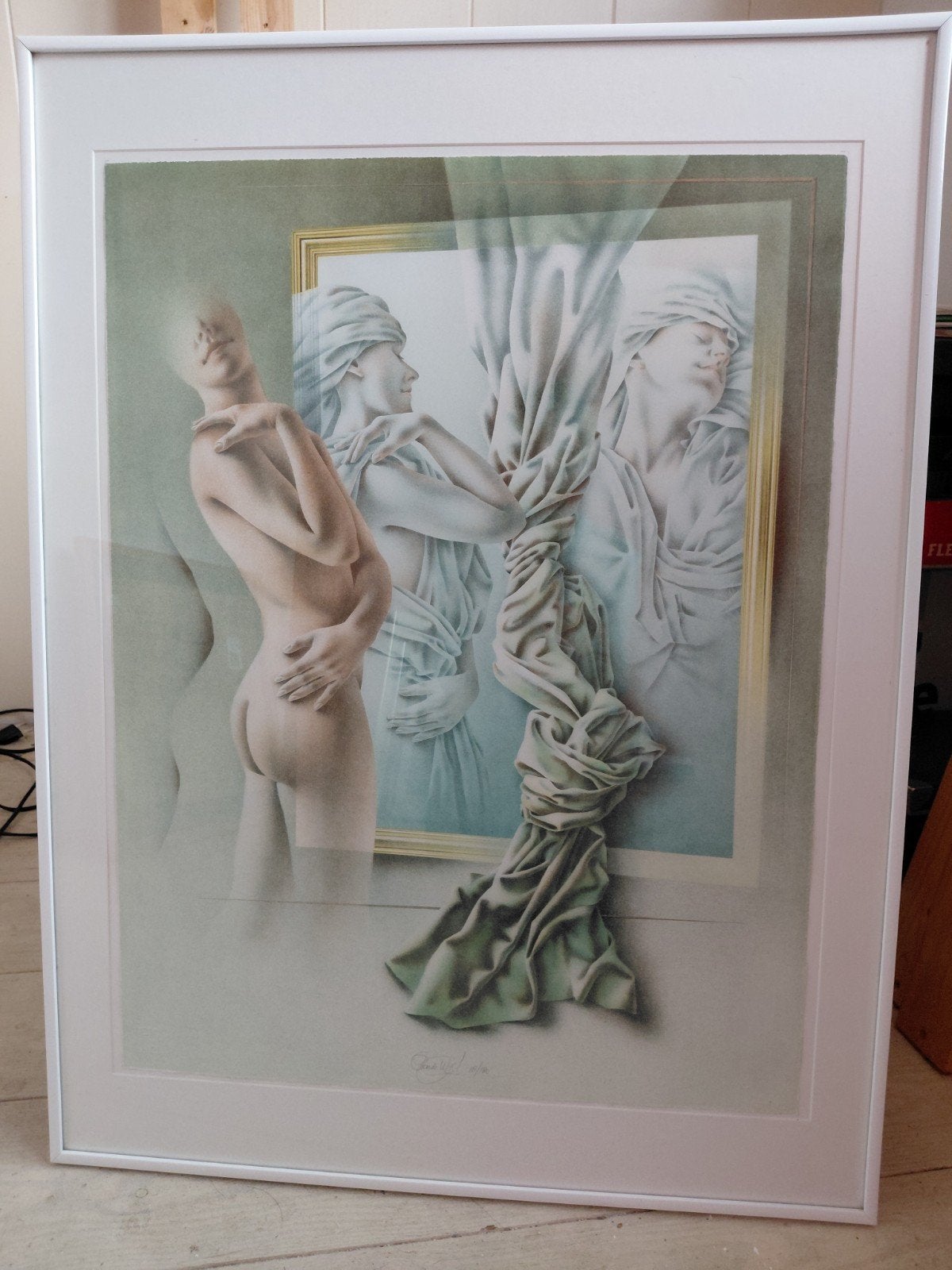Litho van Poen de Wijs, Ingelijst, Ophalen, Portret en Figuren, Lithografie