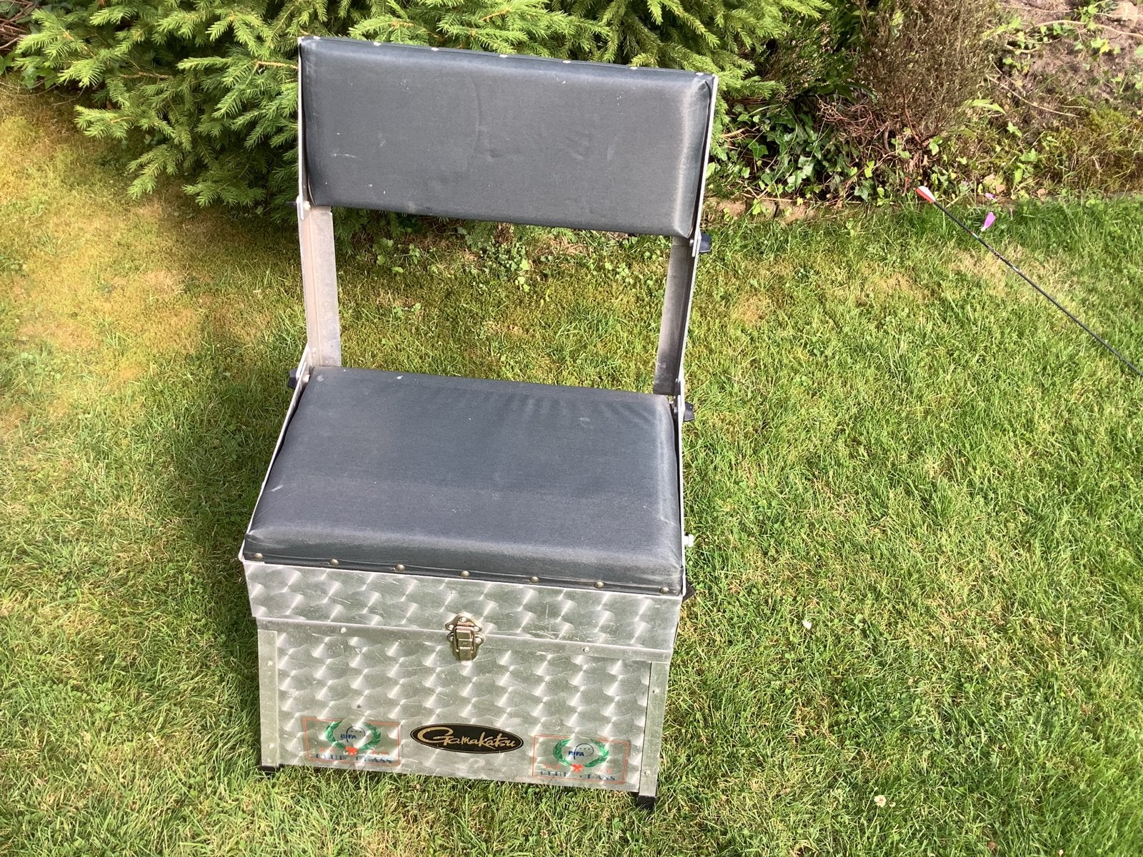 Viskoffer zitkist aluminium met rugleuning - izgst, Ophalen, Gebruikt, Koffer of Tas