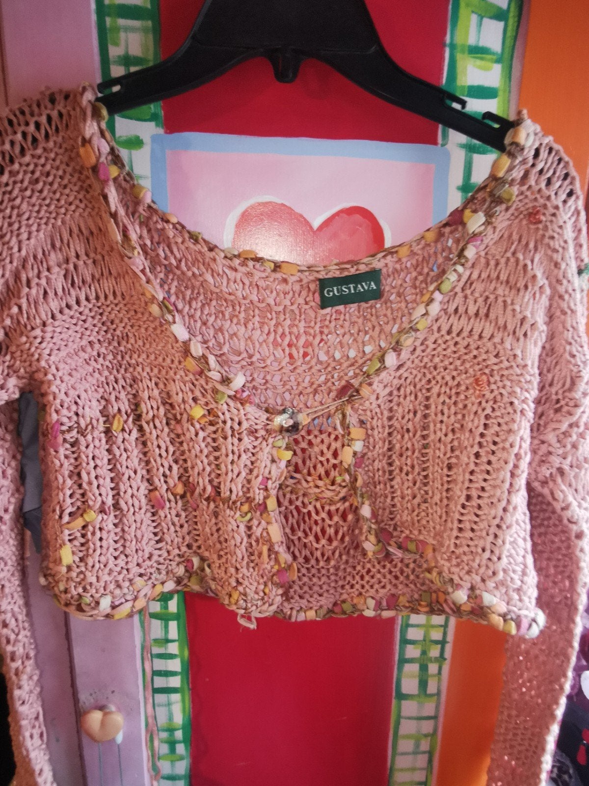 Gustava gebreide crop top/bolero roze maat M, Maat 38/40 (M), Ophalen of Verzenden, Zo goed als nieuw, Gustava