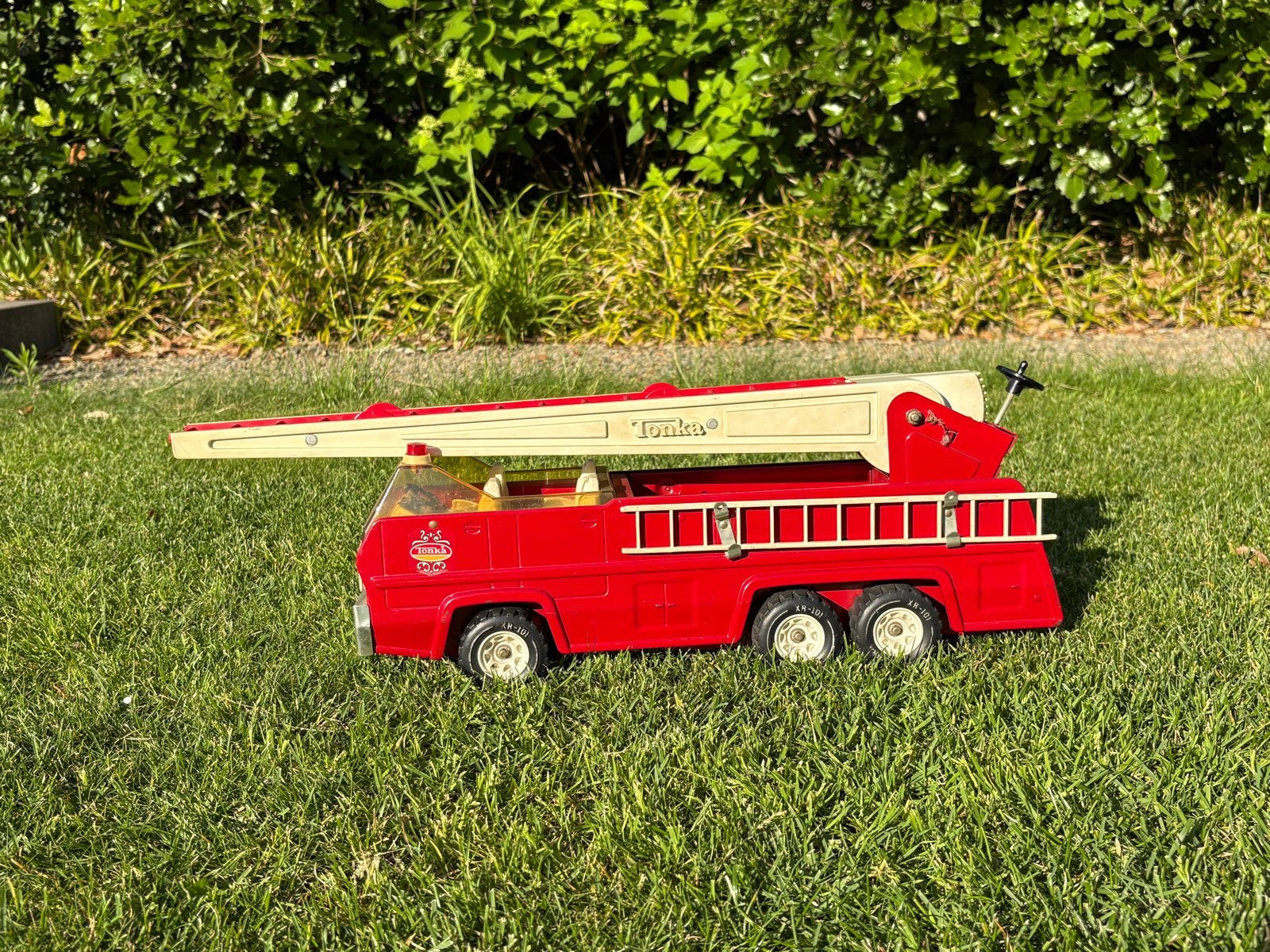 Vintage Tonka Brandweerwagen met Uitschuifbare Ladder, Hobby en Vrije tijd, Ophalen, Gebruikt