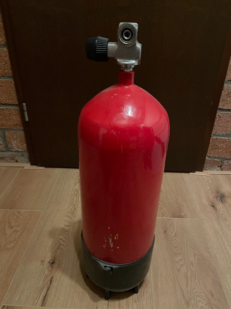 Duikfles 10 liter 200 bar, Watersport en Boten, Ophalen, Gebruikt, Duikfles