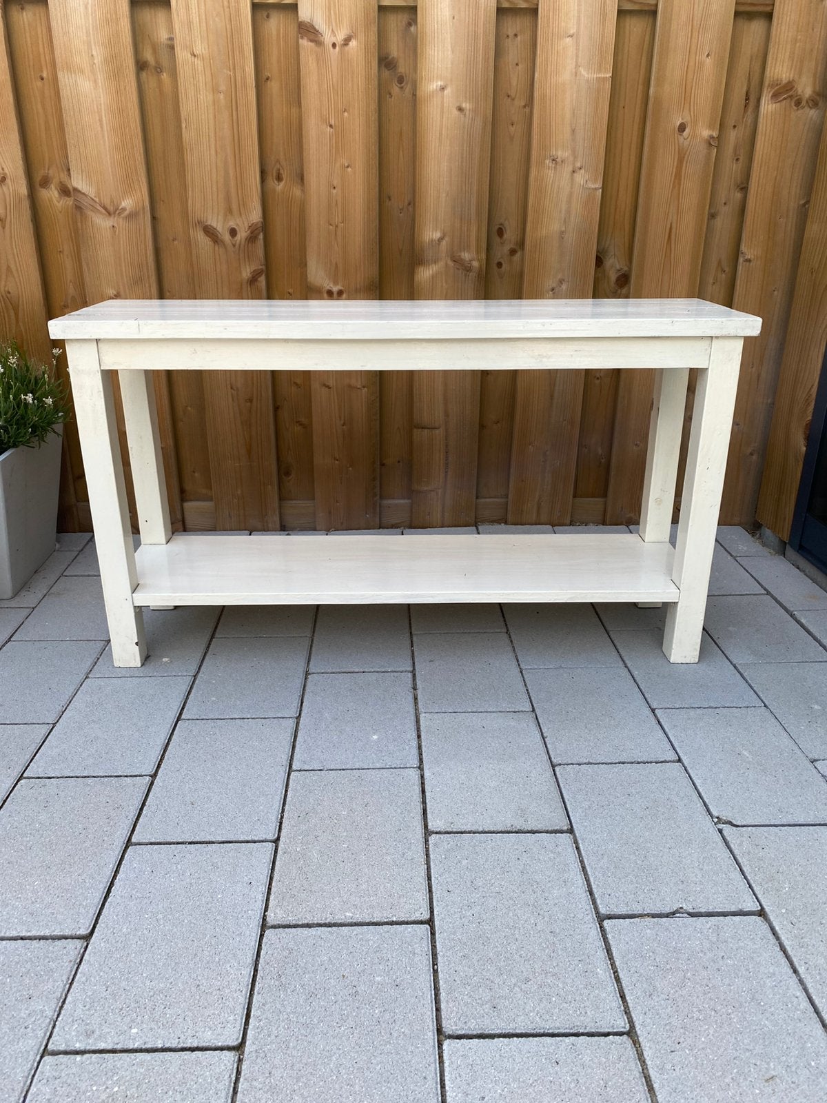 Witte Sidetable, Ophalen, Overige materialen, 50 tot 100 cm, Zo goed als nieuw