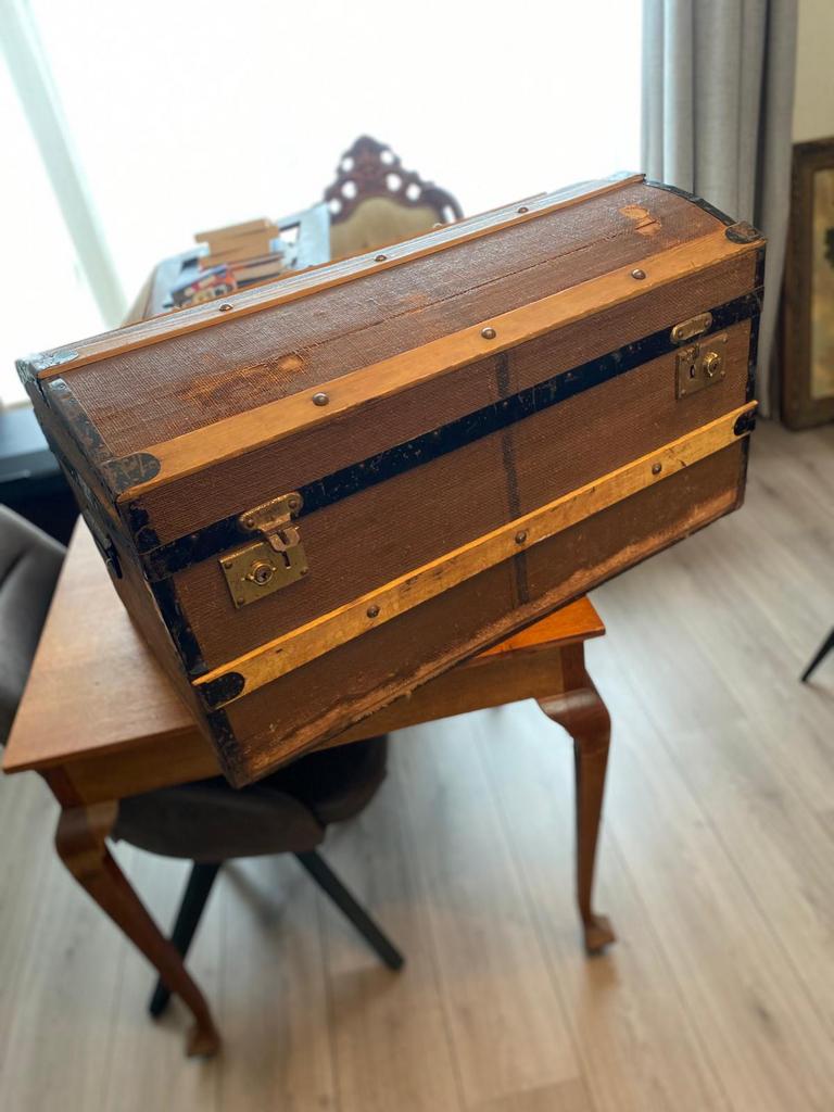 Antieke oude hut koffer 80x45x43cm, Ophalen, Minder dan 50 cm, Gebruikt, 50 tot 100 cm