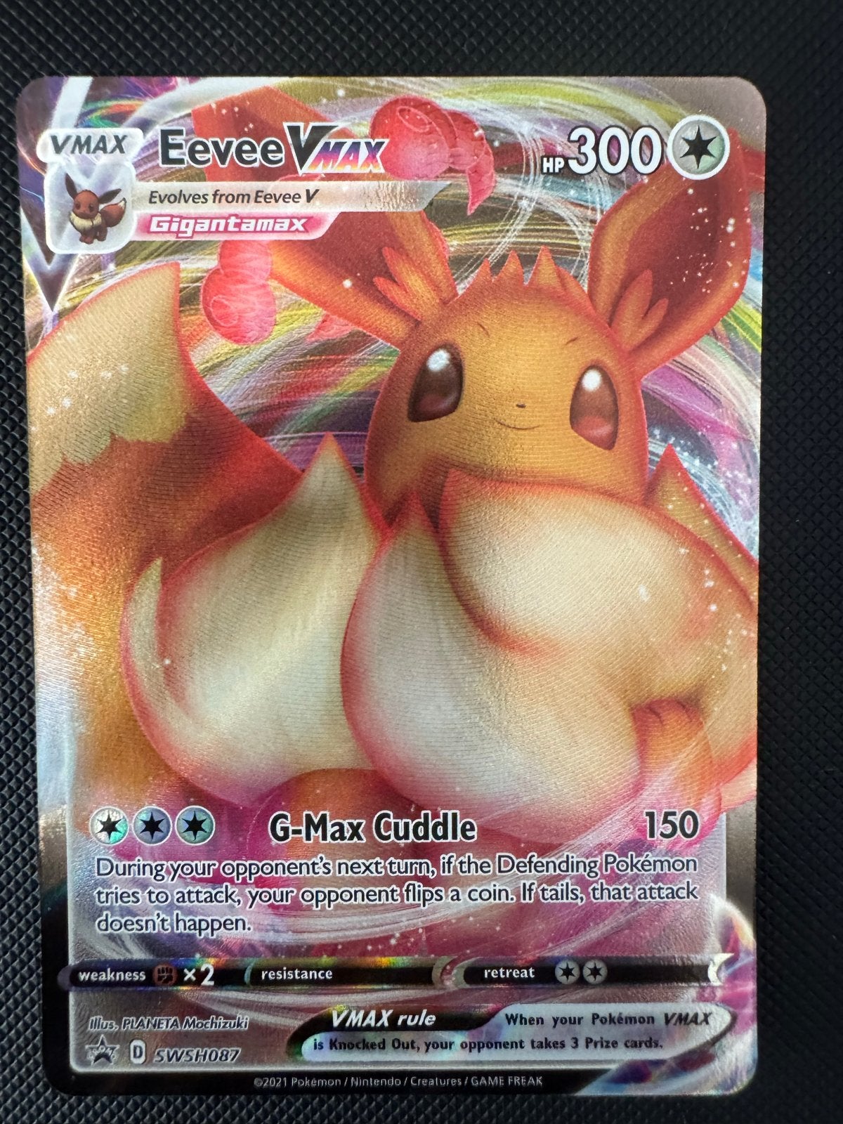 Pokémon Eevee VMAX Gigantamax SWSH087 Promo Kaart, Ophalen of Verzenden, Zo goed als nieuw, Losse kaart, Foil