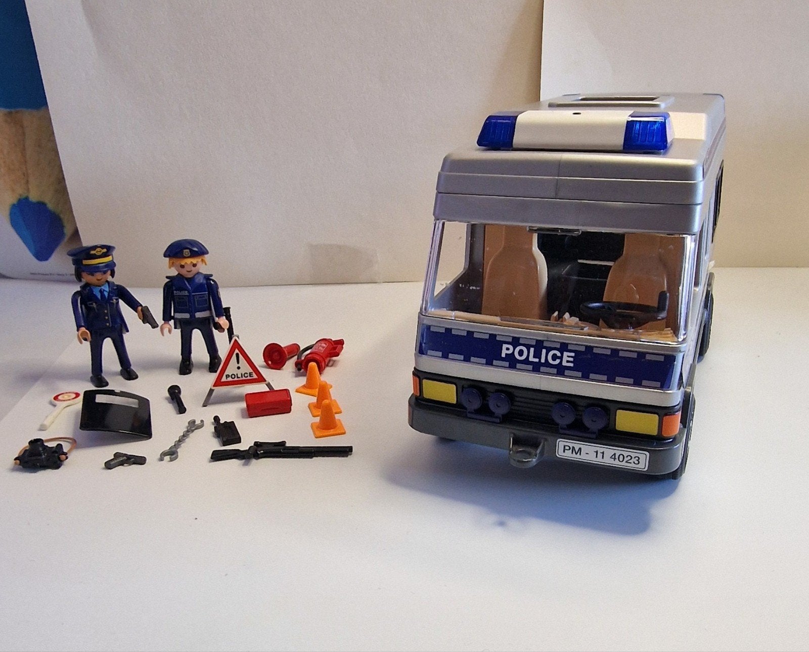Playmobil Politiebus 4023, Gebruikt, Complete set, Voertuig, Ophalen of Verzenden