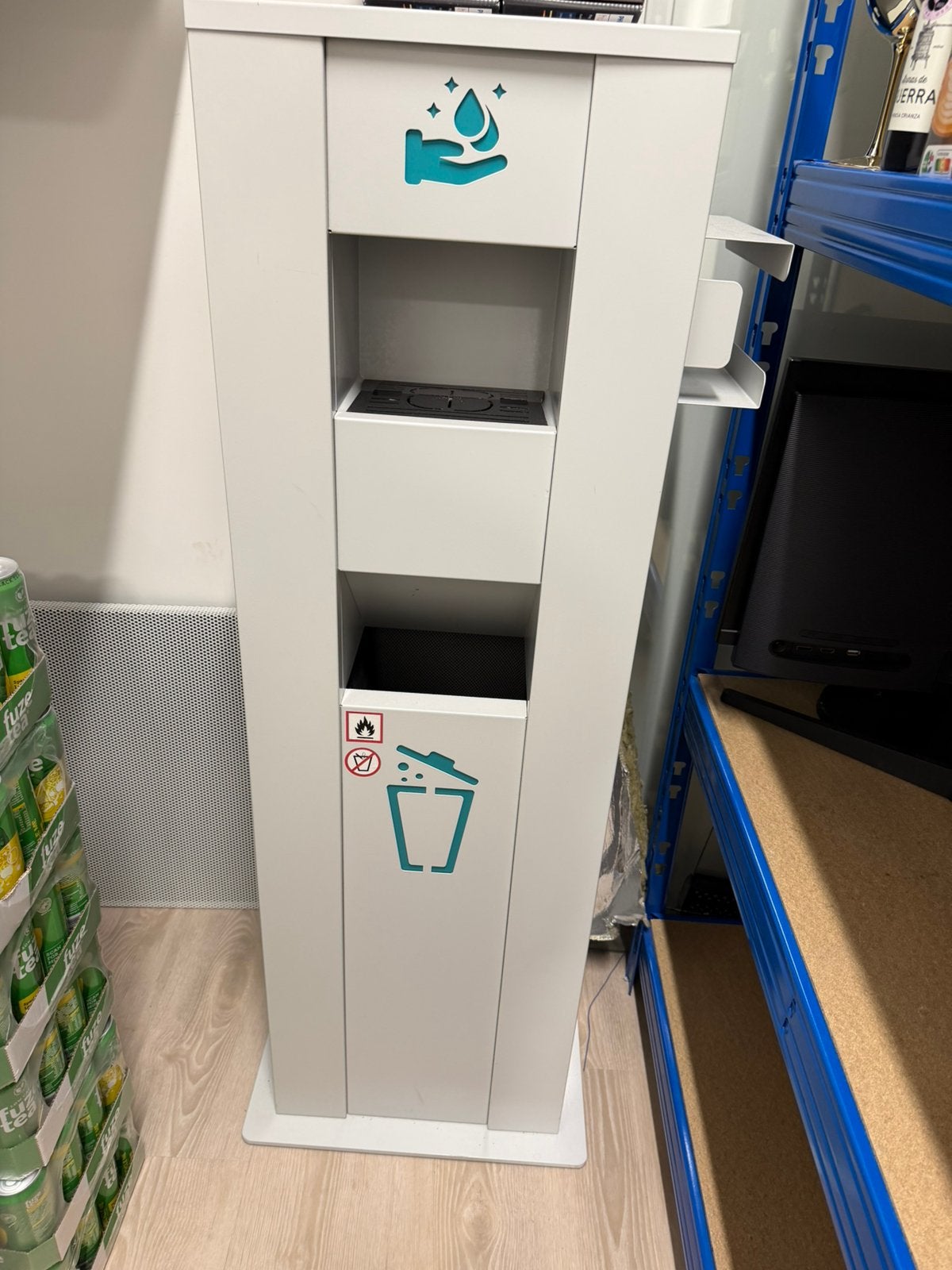 Dispenserzuil en vuilnis, Huis en Inrichting, 40 liter of meer, Ophalen, Zo goed als nieuw, Metaal