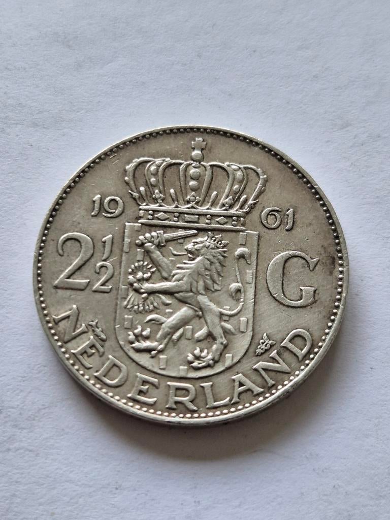 Rijksdaalder koningin juliana 1961 zilver, Postzegels en Munten, Verzenden, Koningin Juliana, 2½ gulden, Zilver