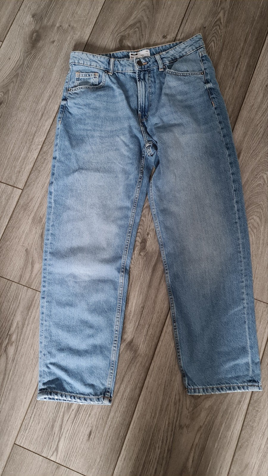 Bershka mom spijkerbroek, maat 38, Blauw, Nieuw, W30 - W32 (confectie 38/40), Bershka