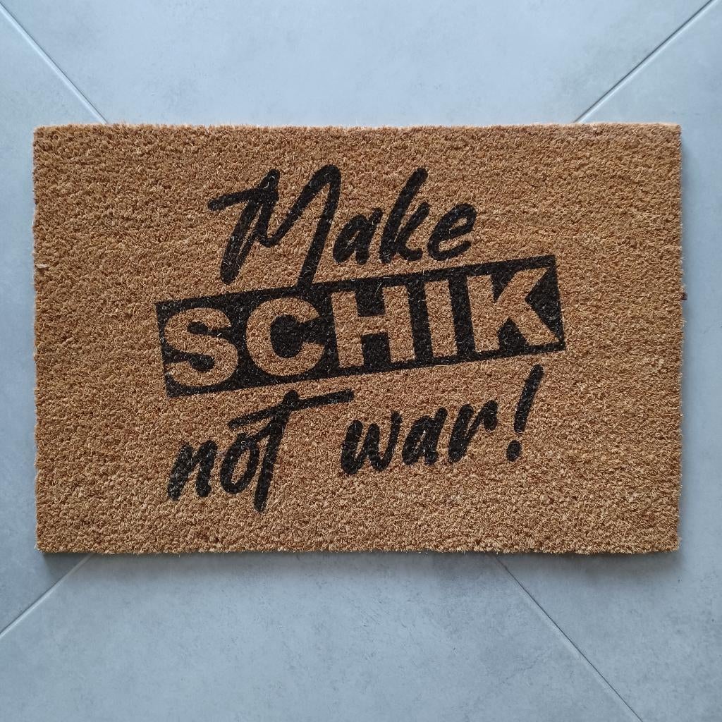 Make Schik Not War Kokos Deurmat, Tuin en Terras, Deurmatten, Nieuw, Kokos, Schoonloopmat, Binnen, Ophalen of Verzenden