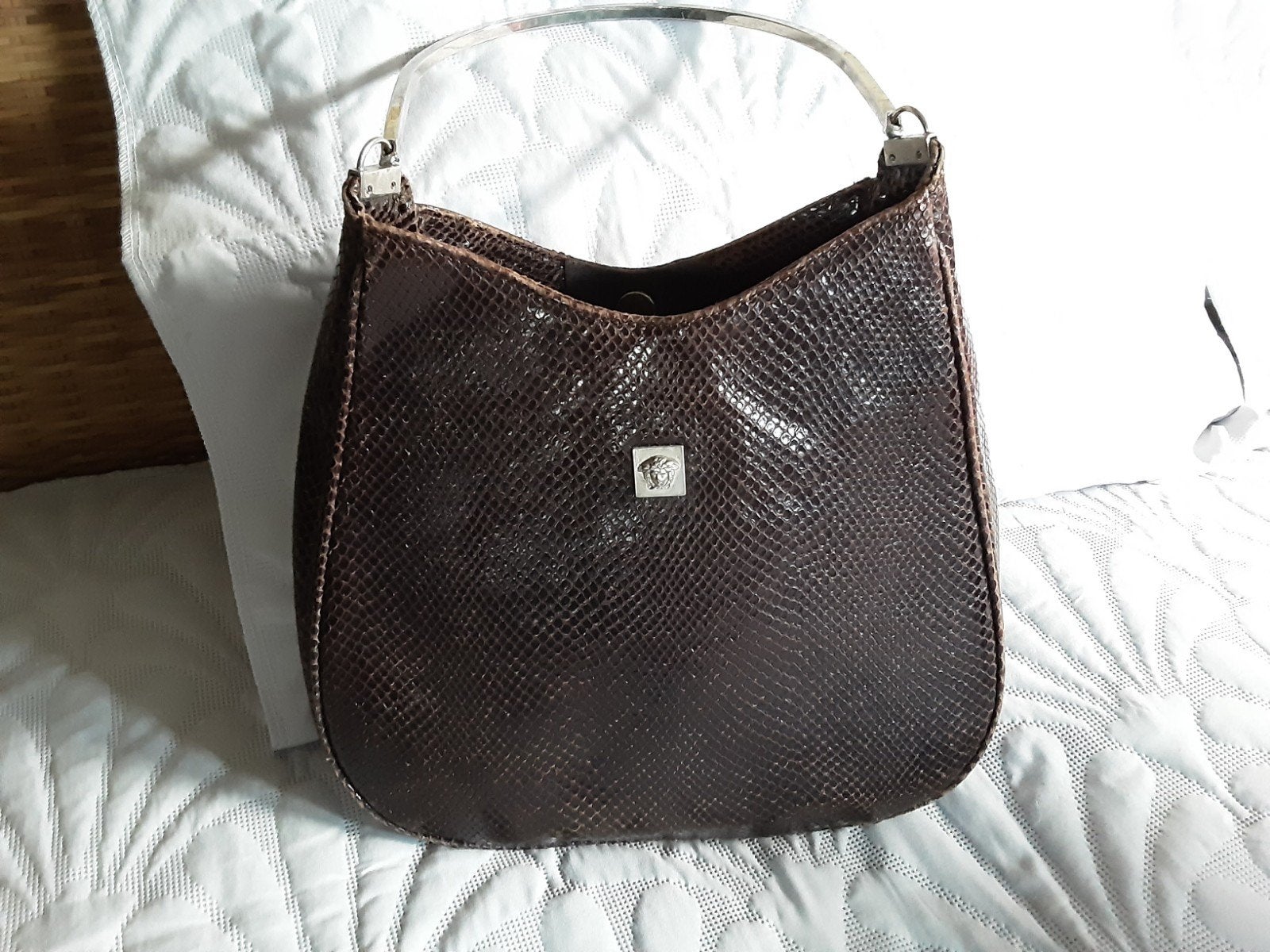 Mooie vinted VERSACE tas, Ophalen of Verzenden, Bruin, Schoudertasje