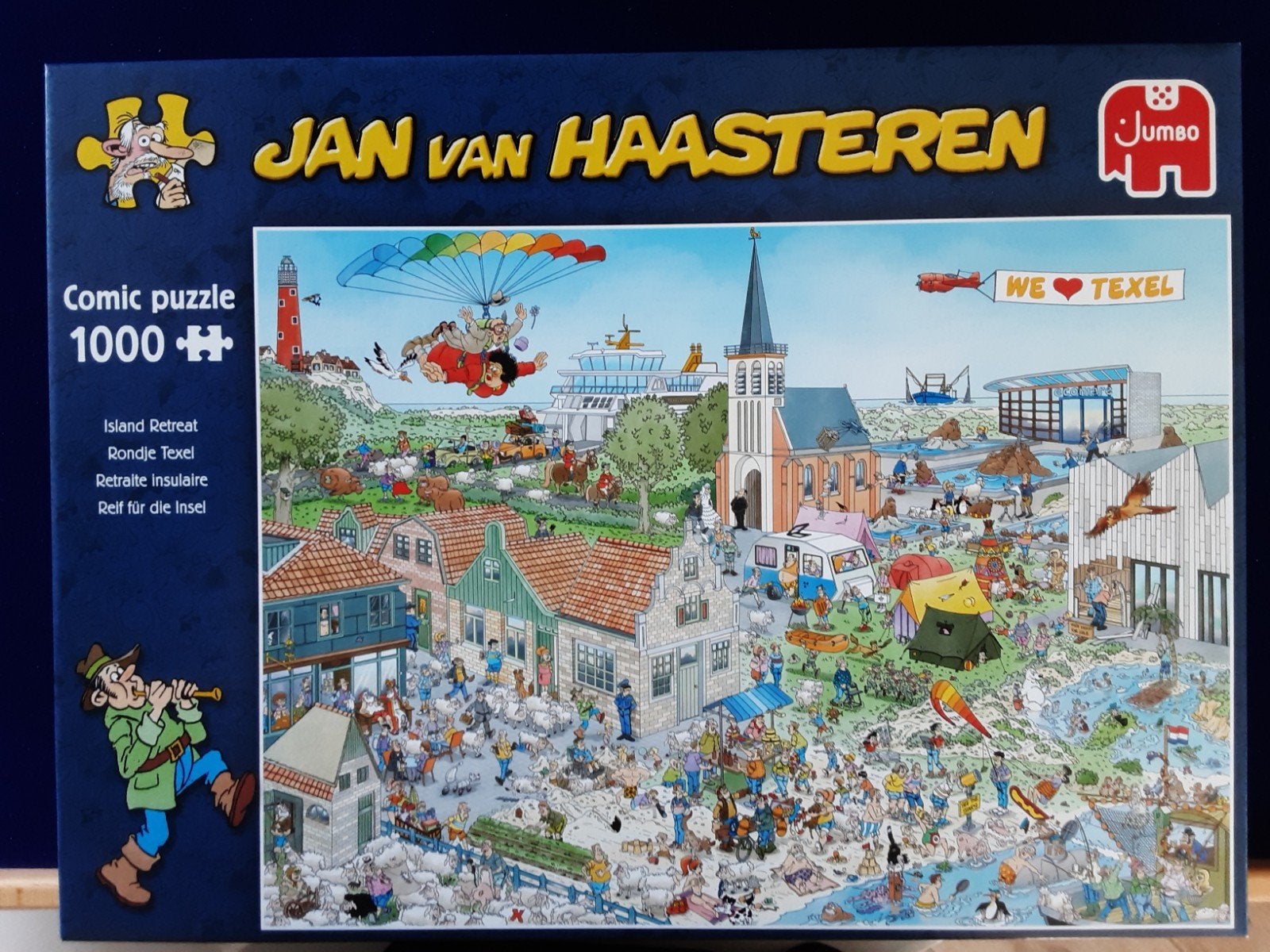 Jan van Haasteren Rondje Texel 1000 stukjes, Ophalen, 500 t/m 1500 stukjes, Zo goed als nieuw