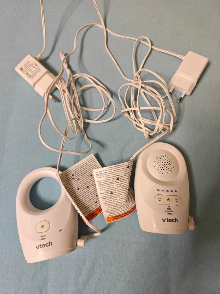 VTech Babyfoon met Opladers - Wit, Ophalen of Verzenden, Gebruikt, Minder dan 100 meter, Terugspreekfunctie
