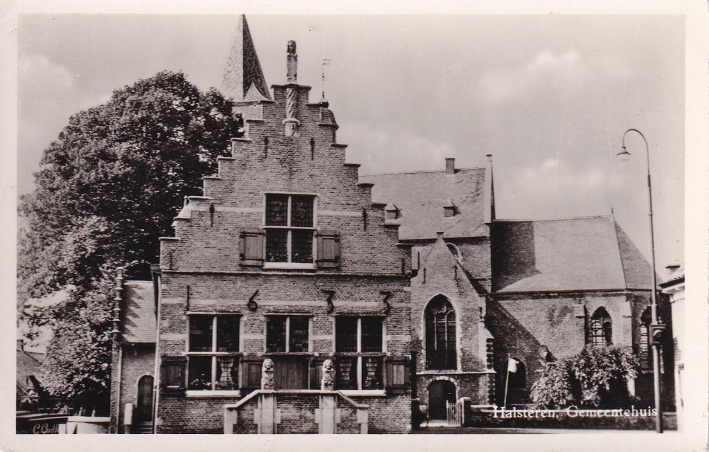 Halsteren gemeentehuis, Verzenden, 1960 tot 1980, Ongelopen, Noord-Brabant