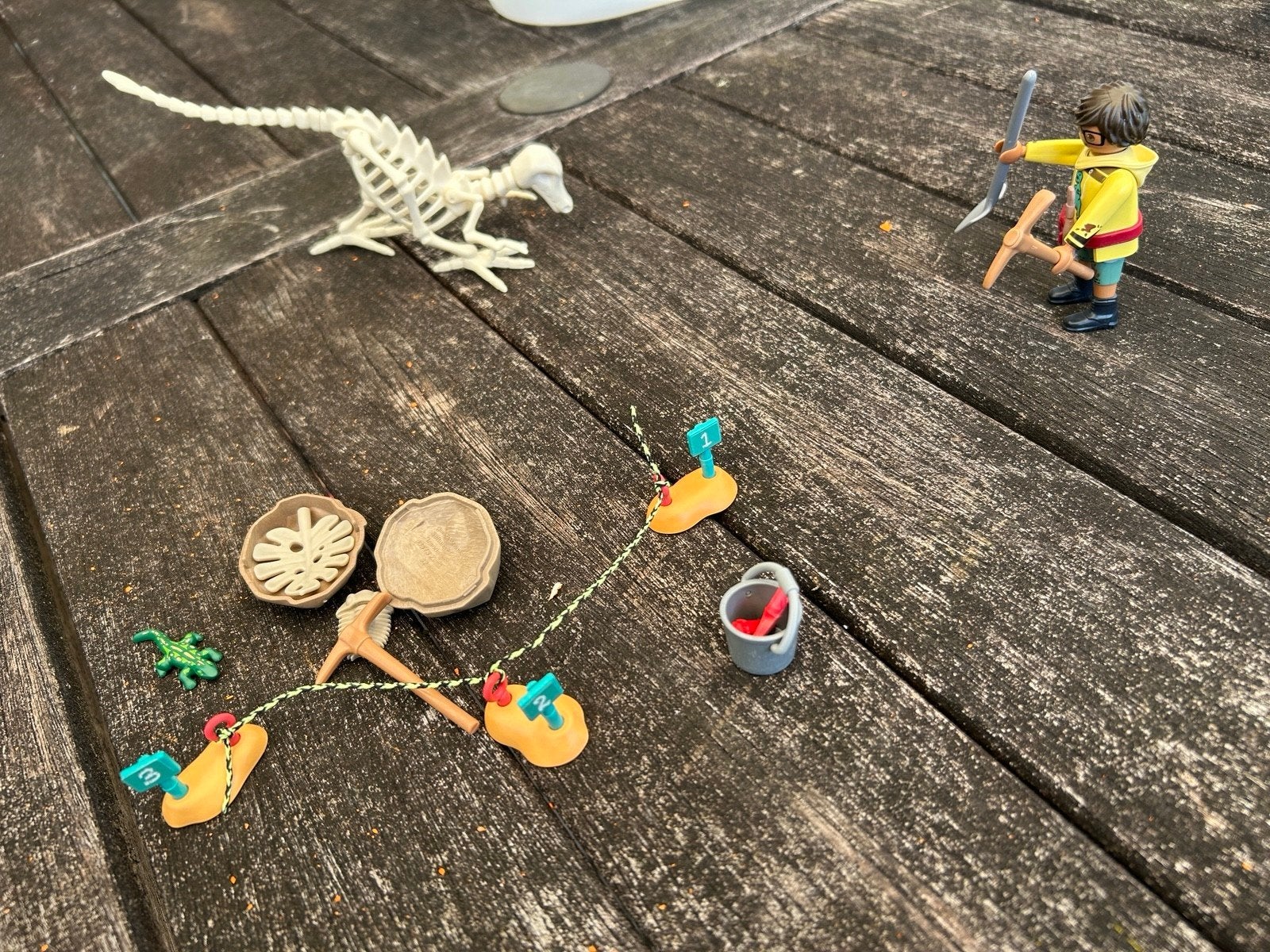 Playmobil archeoloog Dino opgraving, Gebruikt, Complete set, Ophalen of Verzenden, Figuren