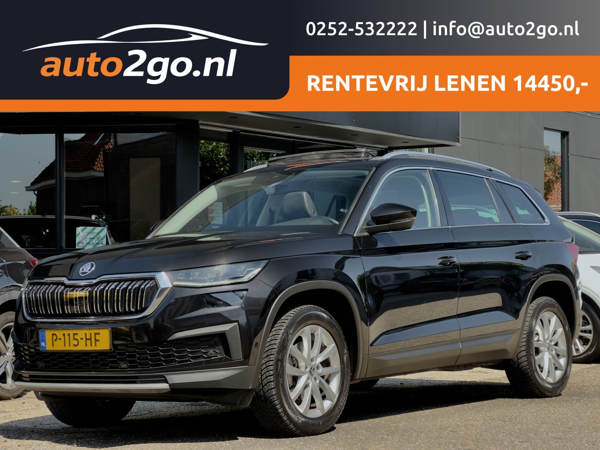 Skoda Kodiaq 1.5 TSI 7P. ZOMER ACTIE! BETAAL NU 50% 14450 DE, Auto's, Euro 6, 4 cilinders, 150 pk, Zwart