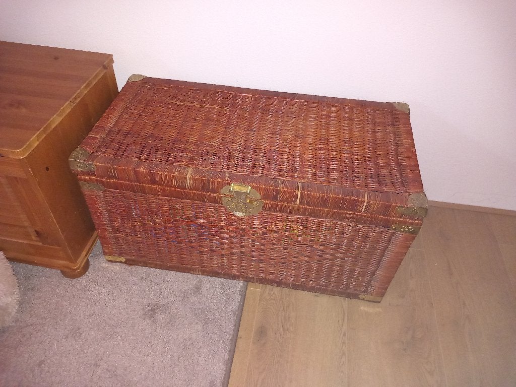 Rieten mand, Huis en Inrichting, Woonaccessoires | Schalen en Manden, Ophalen, Gebruikt, Mand, Riet