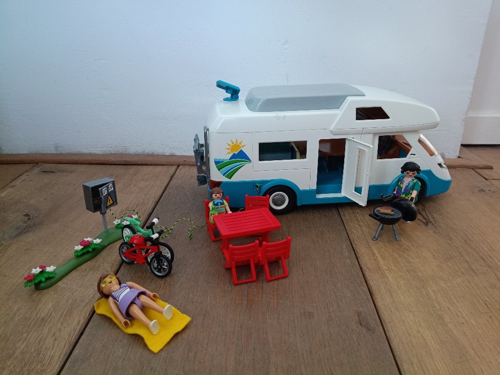 Playmobil camper, Gebruikt, Voertuig, City life, Complete set