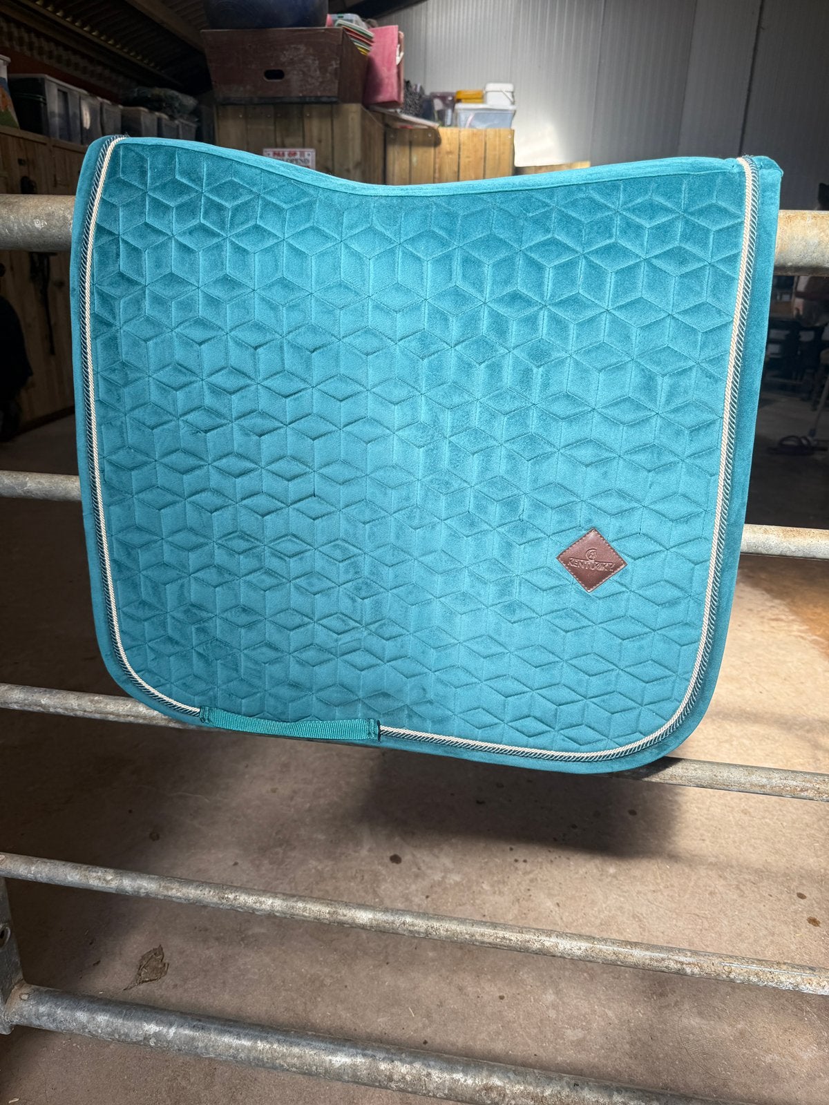 Kentucky velvet turquoise, Dieren en Toebehoren, Paarden en Pony's | Dekens en Dekjes, Ophalen of Verzenden, Zo goed als nieuw