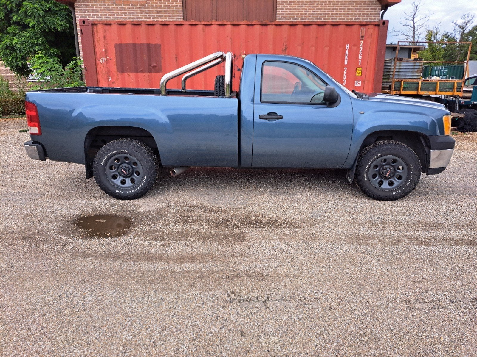 GMC Sierra 4X4 2007 Pick up Single Cab 3 persoons LPG EX BTW, Automaat, Stof, Blauw, Bedrijf