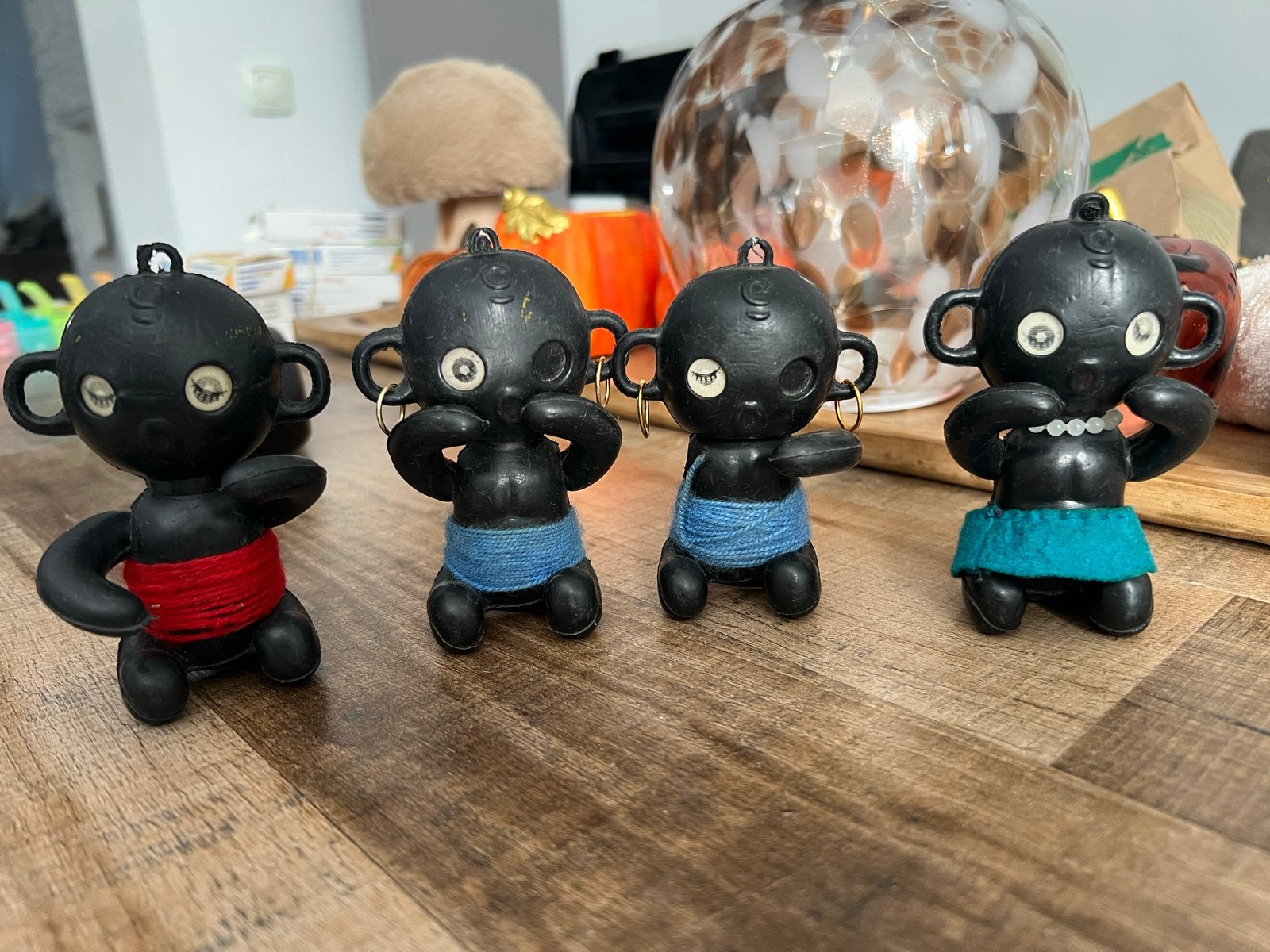 Set van 4 vintage Hong Kong dakko chan winky blinky, Verzamelen, Ophalen of Verzenden, Gebruikt