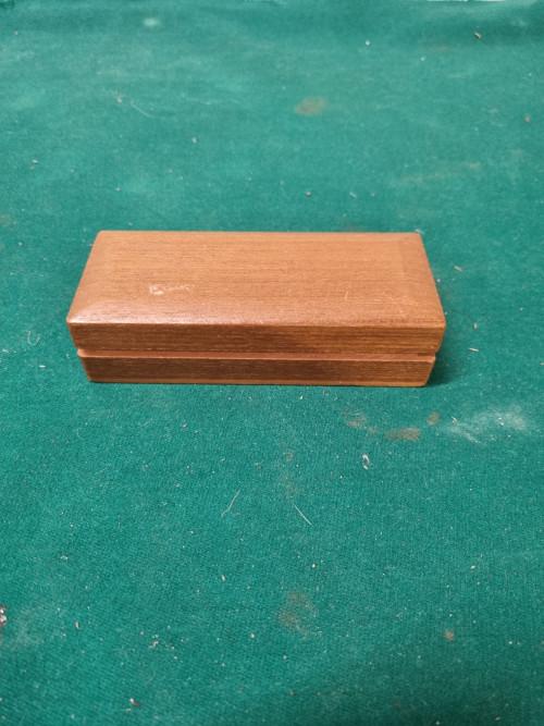 -	postzegel kistje van hout, Ophalen of Verzenden