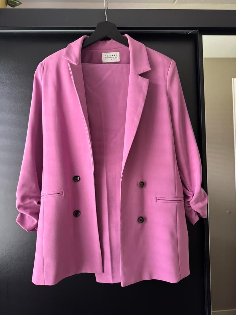 Femme 9 roze broekpak, Maat 38/40 (M), Ophalen of Verzenden, Zo goed als nieuw, Roze