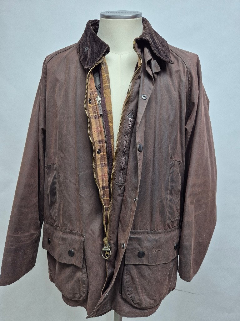 Barbour Beaufort wax jas + voering maat XXL C48-122cm, Barbour, Bruin, Overige maten, Ophalen of Verzenden