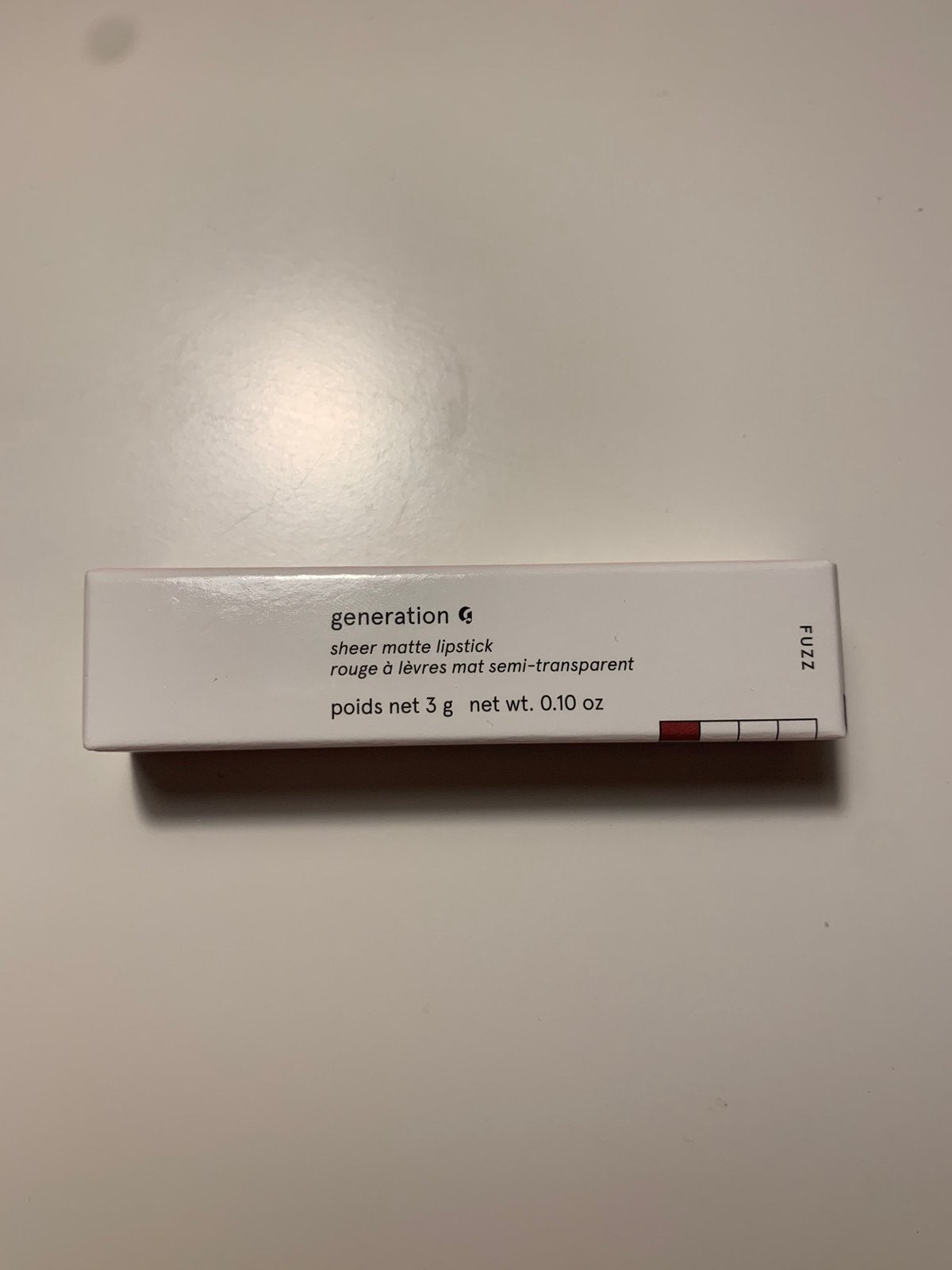 Glossier generation G sheer matter lipstick fuzz, Lippen, Verzenden, Nieuw, Make-up