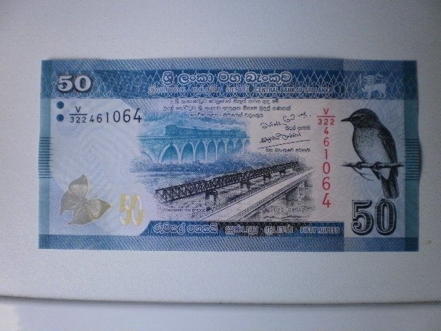 Sri Lanka - 50 Rupee- Bankbiljet, Postzegels en Munten, Bankbiljetten | Azië, Verzenden, Zuid-Azië, Los biljet