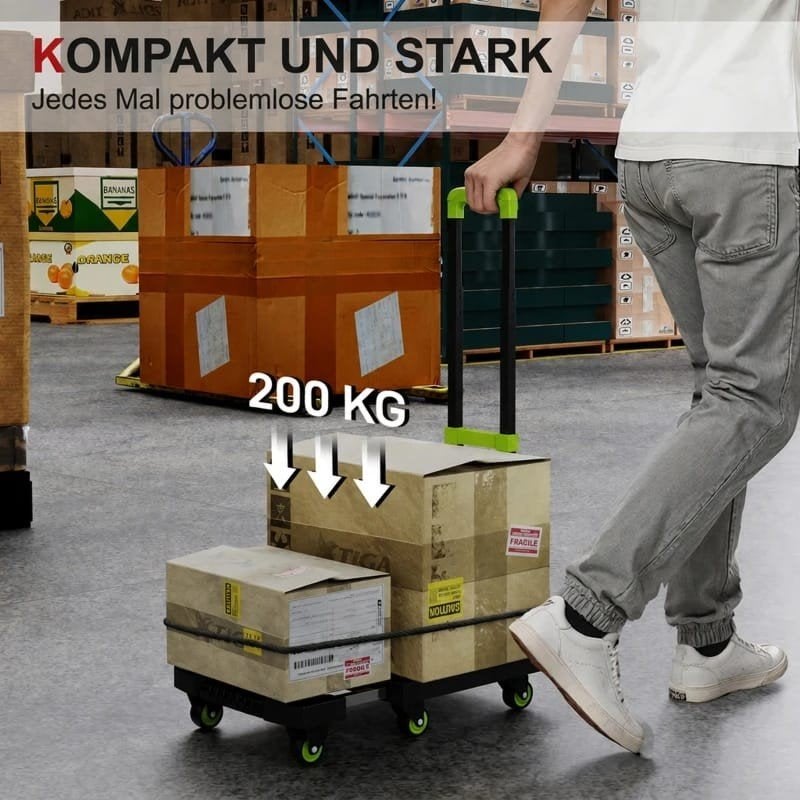 Opvouwbare Transportkar 200kg - Compact en Sterk, 100 liter of meer, Ophalen of Verzenden, Nieuw, Transportkar