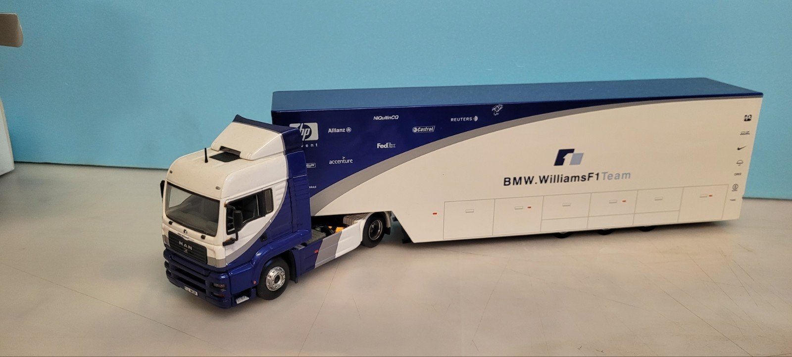 Eligor 2004 MAN TGA BMW Williams F1 Team Truck, Ophalen of Verzenden, Zo goed als nieuw, Bus of Vrachtwagen, Overige merken