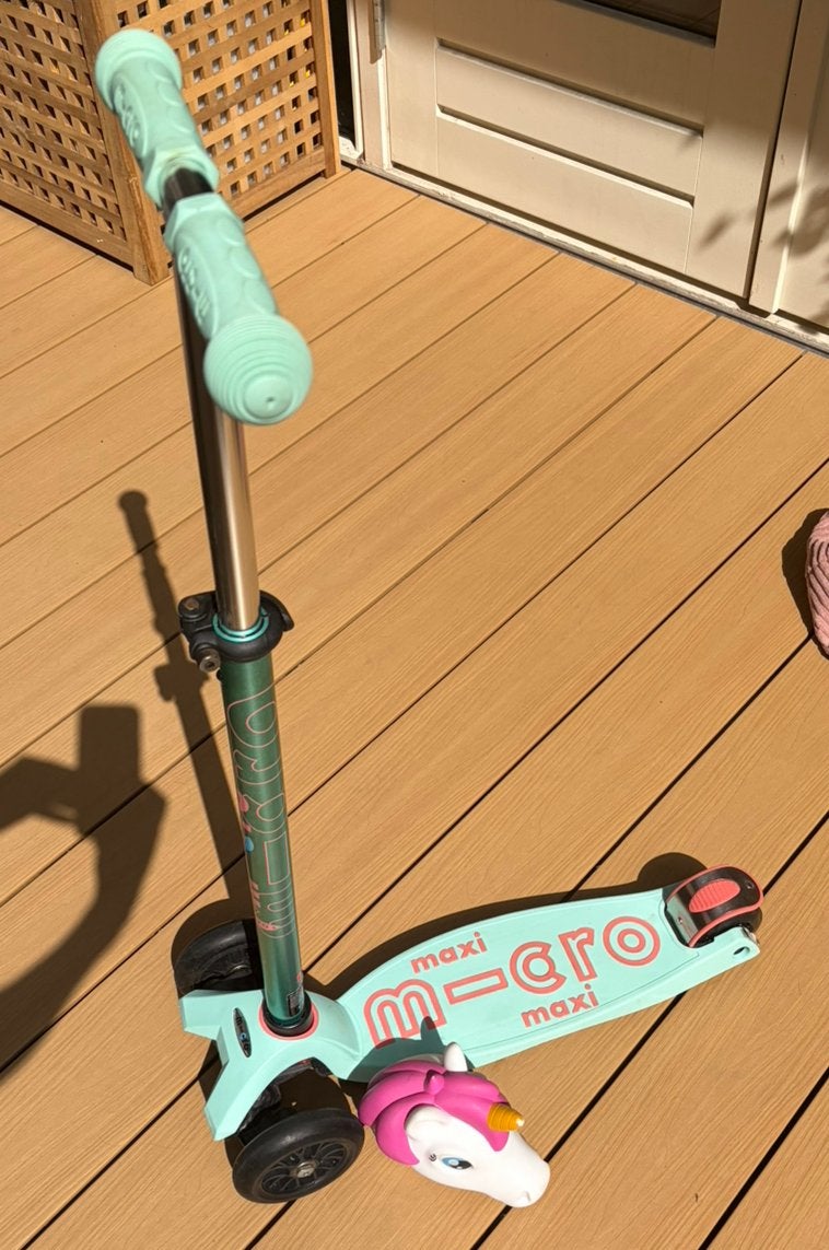 Maxi micro Step deluxe mint met Unicorn Accessoire, Fietsen en Brommers, Steps, Ophalen, Gebruikt, Gewone step