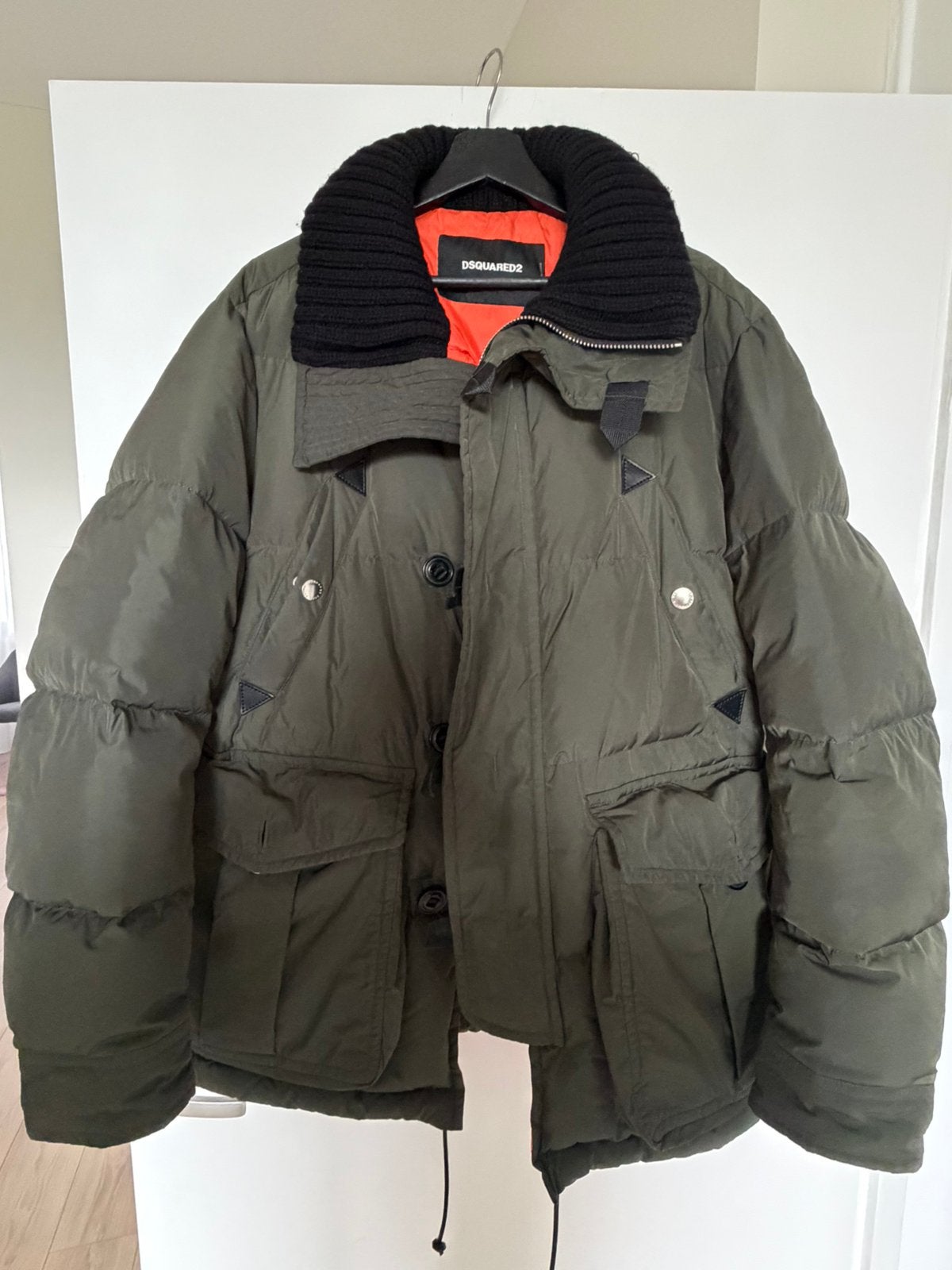 Dsquared2 heren winterjas khaki maat M/ 48, Ophalen of Verzenden, Zo goed als nieuw, Maat 48/50 (M), Groen
