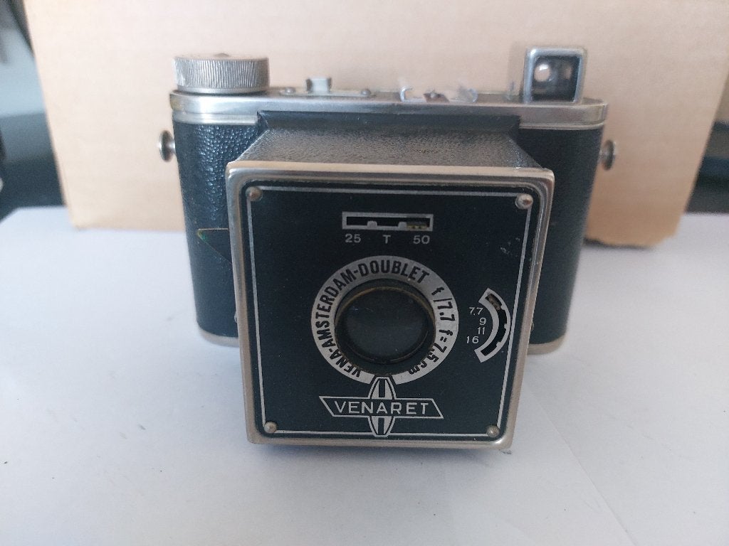 Vintage Vena Venaret boxcamera, Ophalen of Verzenden, 1940 tot 1960, Fototoestel