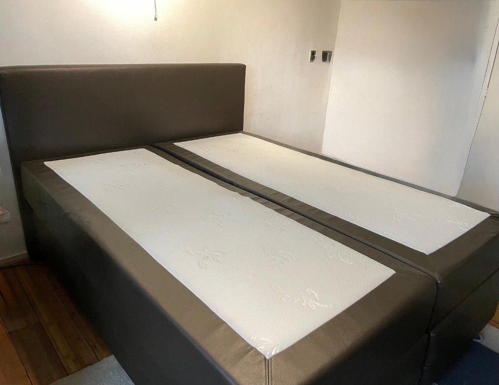 Swiss Sense Elektrische Boxspring, Ophalen, Gebruikt, Bruin, Tweepersoons