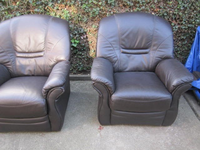2x Kamerstoelen, Huis en Inrichting, Overige materialen, Twee, Bruin, Ophalen of Verzenden