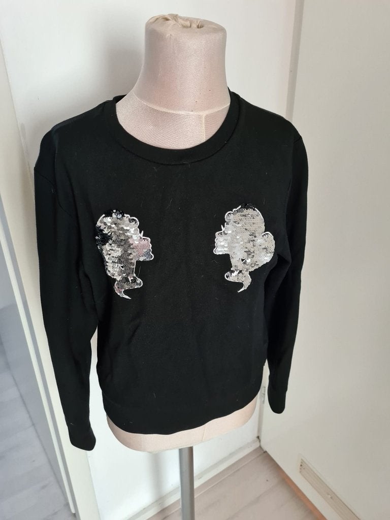 Zwarte trui reinders maat 158, Kinderen en Baby's, Kinderkleding | Maat 158, Meisje, Trui of Vest, Ophalen of Verzenden, Zo goed als nieuw