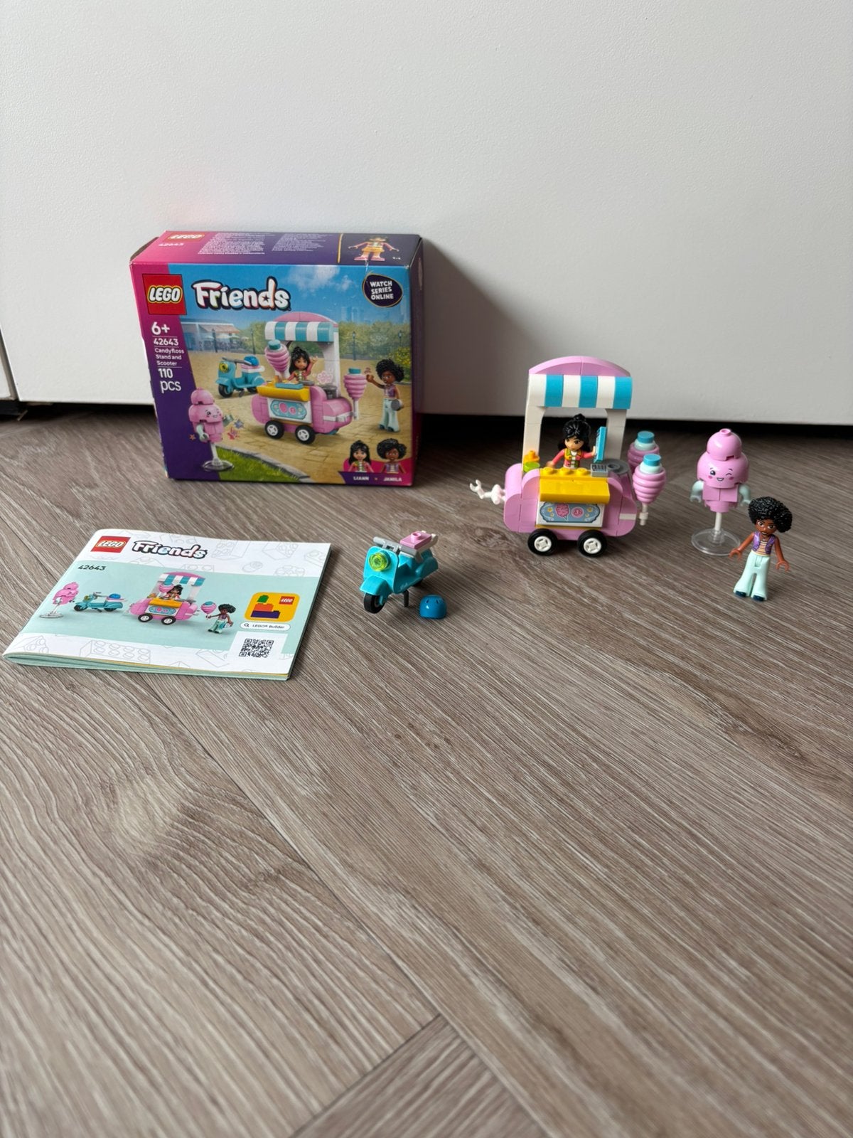 LEGO Friends set 42643 suikerspinkraam en scooter, Ophalen, Lego, Friends, Zo goed als nieuw