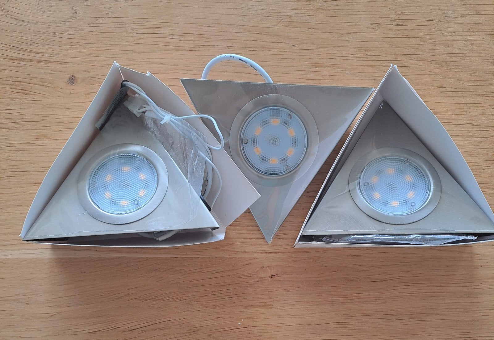 Paulmann LED Onderbouw Set - 3 Stuks, RVS, met Schakela, Ophalen, Nieuw, Stopcontact