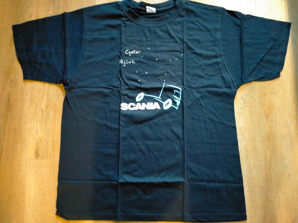 Scania Castor Pollux vrachtwagen vrachtauto t-shirt shirt, Ophalen of Verzenden, Zo goed als nieuw, Auto's