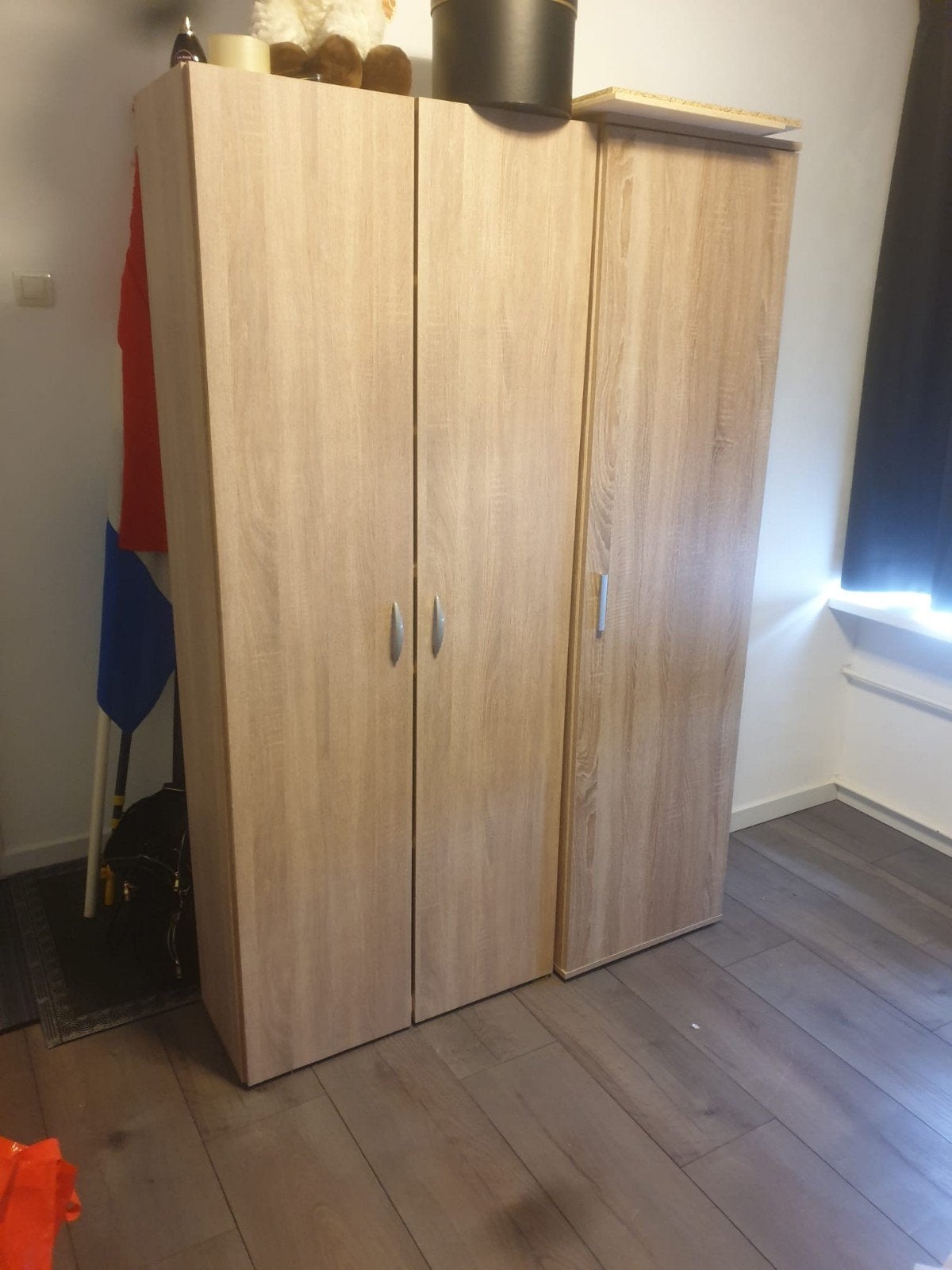 2x  legplank kasten: 1x 2-deurs, 1x 1-deurs, Huis en Inrichting, Kasten | Kledingkasten, Ophalen, 100 tot 150 cm, Modern, 150 tot 200 cm