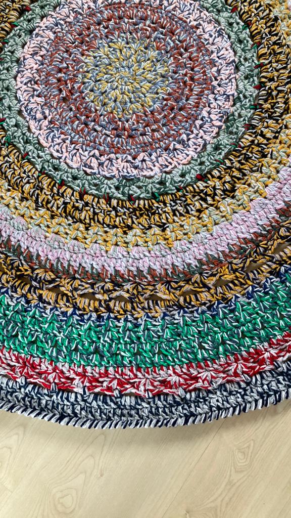 Veelkleurig VLOERKLEED, Ophalen, Nieuw, Rond, 100 tot 150 cm